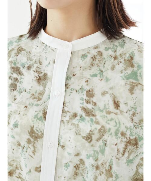 Green　Parks（グリーンパークス）の「クレリック柄シャツ（シャツ/ブラウス・レディース・カーキ/オレンジ・FREE）」の13枚目の写真