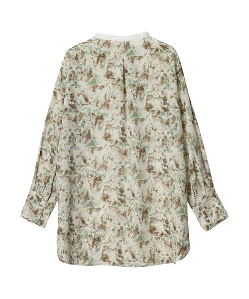 Green　Parks（グリーンパークス）の「クレリック柄シャツ（シャツ/ブラウス・レディース・カーキ/オレンジ・FREE）」の6枚目の写真