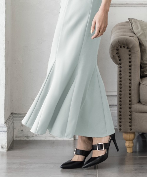 Julia Boutique（ジュリアブティック）の「ハイウエストロングマーメイドスカート/22008（スカート・レディース・ピンク系/ピンク/ネイビー/ブルー/モカ/ブラック/イエロー・ONE）」の8枚目の写真