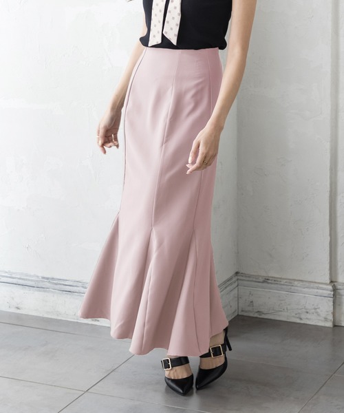 Julia Boutique（ジュリアブティック）の「ハイウエストロングマーメイドスカート/22008（スカート・レディース・ピンク系/ピンク/ネイビー/ブルー/モカ/ブラック/イエロー・ONE）」の15枚目の写真