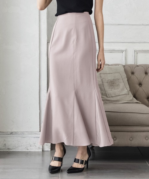 Julia Boutique（ジュリアブティック）の「ハイウエストロングマーメイドスカート/22008（スカート・レディース・ピンク系/ピンク/ネイビー/ブルー/モカ/ブラック/イエロー・ONE）」の19枚目の写真