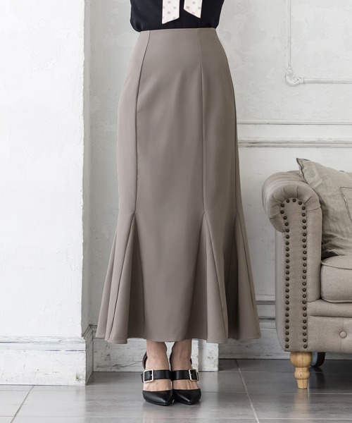 Julia Boutique（ジュリアブティック）の「ハイウエストロングマーメイドスカート/22008（スカート・レディース・ピンク系/ピンク/ネイビー/ブルー/モカ/ブラック/イエロー・ONE）」の9枚目の写真