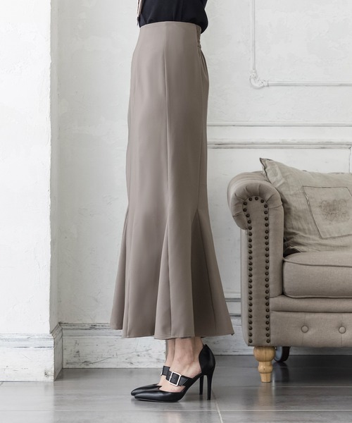 Julia Boutique（ジュリアブティック）の「ハイウエストロングマーメイドスカート/22008（スカート・レディース・ピンク系/ピンク/ネイビー/ブルー/モカ/ブラック/イエロー・ONE）」の12枚目の写真