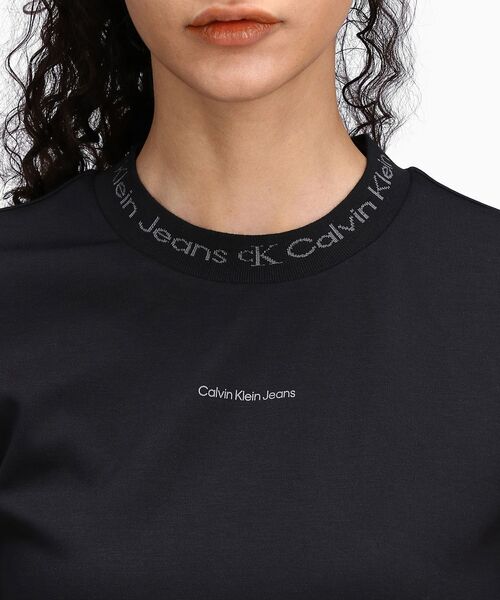 Calvin Klein(カルバン・クライン)の「ロゴ トリム ミラノ ワンピース(ワンピース・レディース・ホワイト/ブラック・S/M/L/XS)」の8枚目の写真