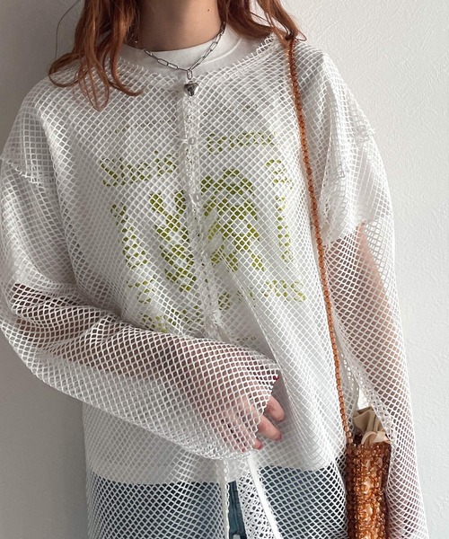 w closet(ダブルクローゼット)の「チェッカープリントTee(Tシャツ/カットソー・レディース・オフホワイト/ピンク/スミクロ・FREE)」の2枚目の写真