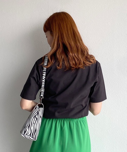 w closet(ダブルクローゼット)の「チェッカープリントTee(Tシャツ/カットソー・レディース・オフホワイト/ピンク/スミクロ・FREE)」の17枚目の写真