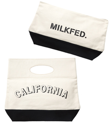 MILKFED. | BI COLOR MINI TOTE BAG　（クラッチバッグ/ロゴ）(クラッチバッグ)