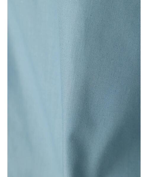 Green　Parks（グリーンパークス）の「・furry rate スキッパーピンタックチュニック（シャツ/ブラウス・レディース・ネイビー/オフホワイト/ブルー/グレイッシュベージュ・FREE）」の9枚目の写真