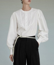 UNSPOKEN | 【UNSPOKEN】Band collar volume sleeve shirt UC22S024(シャツ/ブラウス)