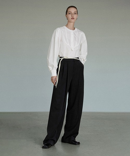 UNSPOKEN（アンスポクン）の「【UNSPOKEN】Band collar volume sleeve shirt UC22S024（シャツ/ブラウス・レディース・ホワイト・S/M）」の6枚目の写真