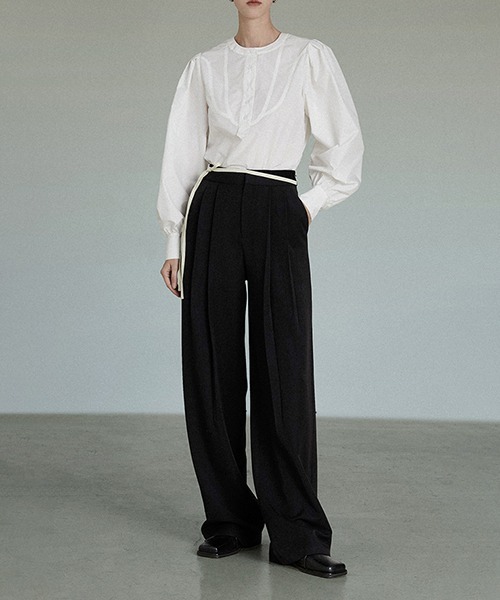 UNSPOKEN（アンスポクン）の「【UNSPOKEN】Band collar volume sleeve shirt UC22S024（シャツ/ブラウス・レディース・ホワイト・S/M）」の7枚目の写真