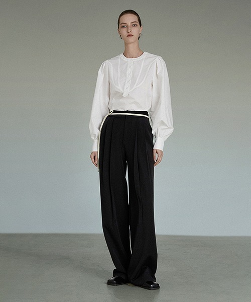 UNSPOKEN（アンスポクン）の「【UNSPOKEN】Band collar volume sleeve shirt UC22S024（シャツ/ブラウス・レディース・ホワイト・S/M）」の9枚目の写真