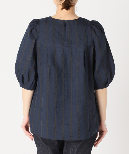 JOURNAL STANDARD ドビーストライプブラウス グリーン JOURNAL STANDARD - JOURNAL STANDARD ドビーストライプブラウス