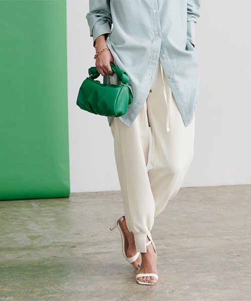 UR'S（ユアーズ）の「ｽﾘｯﾄｼﾞｮｶﾞｰﾊﾟﾝﾂ（その他パンツ・レディース・ホワイト/ブラック/グレー・S/M/L）」の7枚目の写真