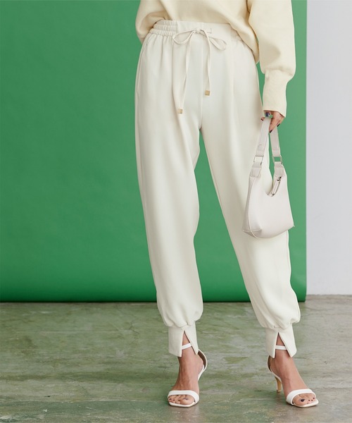 UR'S（ユアーズ）の「ｽﾘｯﾄｼﾞｮｶﾞｰﾊﾟﾝﾂ（その他パンツ・レディース・ホワイト/ブラック/グレー・S/M/L）」の11枚目の写真