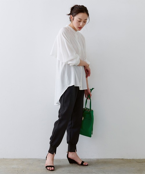 UR'S（ユアーズ）の「ｽﾘｯﾄｼﾞｮｶﾞｰﾊﾟﾝﾂ（その他パンツ・レディース・ホワイト/ブラック/グレー・S/M/L）」の13枚目の写真