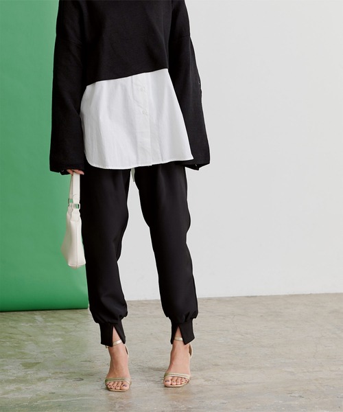 UR'S（ユアーズ）の「ｽﾘｯﾄｼﾞｮｶﾞｰﾊﾟﾝﾂ（その他パンツ・レディース・ホワイト/ブラック/グレー・S/M/L）」の17枚目の写真