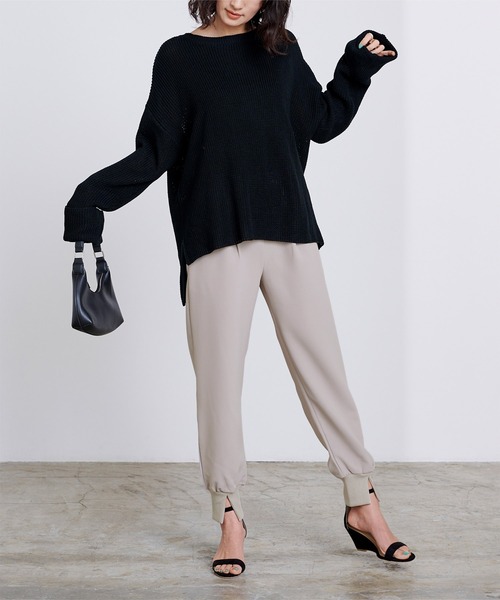 UR'S（ユアーズ）の「ｽﾘｯﾄｼﾞｮｶﾞｰﾊﾟﾝﾂ（その他パンツ・レディース・ホワイト/ブラック/グレー・S/M/L）」の22枚目の写真