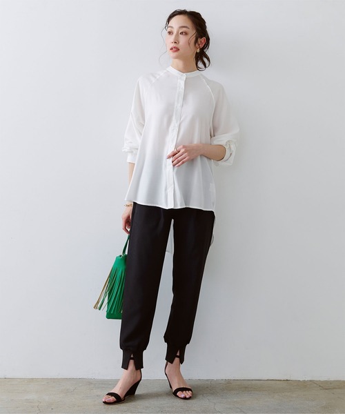 UR'S（ユアーズ）の「ｽﾘｯﾄｼﾞｮｶﾞｰﾊﾟﾝﾂ（その他パンツ・レディース・ホワイト/ブラック/グレー・S/M/L）」の12枚目の写真