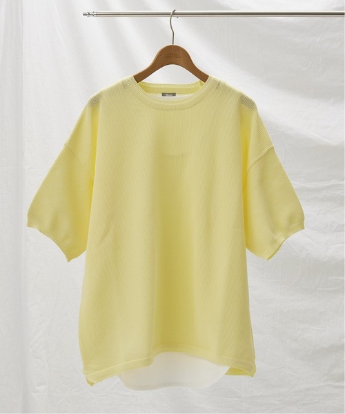 JOURNAL STANDARD relume（ジャーナルスタンダード　レリューム）の「【半袖ニット+カットソーの2点SET】リサイクルポリエステルニットT ”BASIC"（ニット/セーター・メンズ・ブラック/ベージュ/ネイビー/グレー/ピンク/イエロー/ブルー/グリーン・MEDIUM/LARGE）」の22枚目の写真