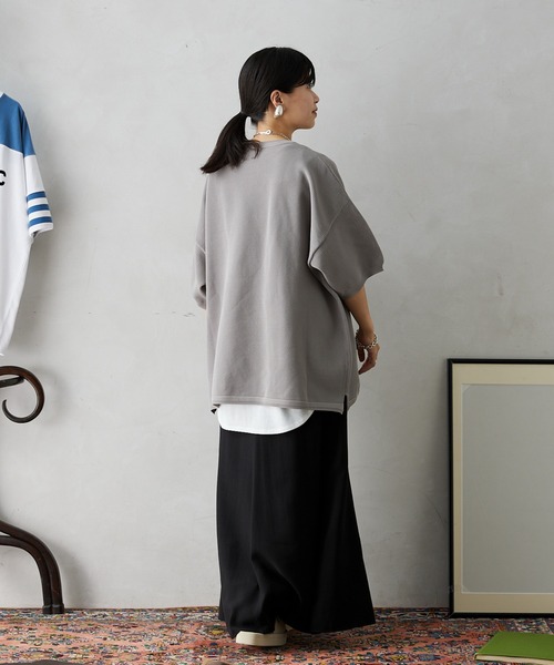 JOURNAL STANDARD relume（ジャーナルスタンダード　レリューム）の「【半袖ニット+カットソーの2点SET】リサイクルポリエステルニットT ”BASIC"（ニット/セーター・メンズ・ブラック/ベージュ/ネイビー/グレー/ピンク/イエロー/ブルー/グリーン・MEDIUM/LARGE）」の10枚目の写真