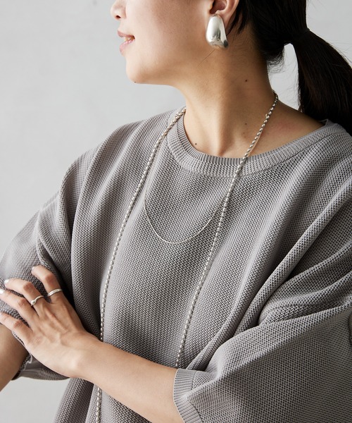 JOURNAL STANDARD relume（ジャーナルスタンダード　レリューム）の「【半袖ニット+カットソーの2点SET】リサイクルポリエステルニットT ”BASIC"（ニット/セーター・メンズ・ブラック/ベージュ/ネイビー/グレー/ピンク/イエロー/ブルー/グリーン・MEDIUM/LARGE）」の14枚目の写真