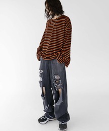 minsobi | ボーダー長袖カットソー(Tシャツ/カットソー)