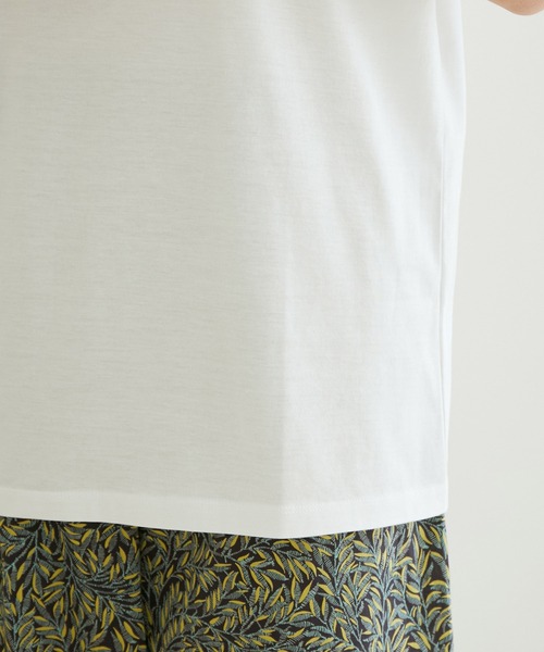 SALON adam et rope'（サロン アダム エ ロペ）の「【イージーケア・UVカット】Prima ZymフレンチスリーブクルーネックTシャツ（Tシャツ/カットソー・レディース・ホワイト/ブラック/カーキ/サックスブルー・FREE）」の13枚目の写真