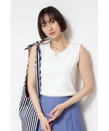 human woman | ◆ジグザグノースリーブカットソー(タンクトップ)