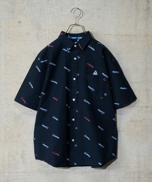 GERRY（ジェリー）の「【ag】〔GERRY/ジェリー〕オックス胸刺繍/総柄半袖ルーズシャツ/ビッグシャツ（シャツ/ブラウス・メンズ・ホワイト系その他/ネイビー/サックスブルー/マルチ/ブルー系その他/ホワイト・X-LARGE/MEDIUM/LARGE）」の5枚目の写真