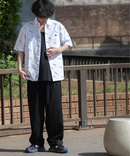 GERRY（ジェリー）の「【ag】〔GERRY/ジェリー〕オックス胸刺繍/総柄半袖ルーズシャツ/ビッグシャツ（シャツ/ブラウス・メンズ・ホワイト系その他/ネイビー/サックスブルー/マルチ/ブルー系その他/ホワイト・X-LARGE/MEDIUM/LARGE）」の15枚目の写真