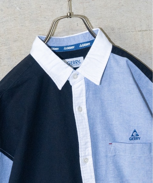 GERRY（ジェリー）の「【ag】〔GERRY/ジェリー〕オックス胸刺繍/総柄半袖ルーズシャツ/ビッグシャツ（シャツ/ブラウス・メンズ・ホワイト系その他/ネイビー/サックスブルー/マルチ/ブルー系その他/ホワイト・X-LARGE/MEDIUM/LARGE）」の16枚目の写真