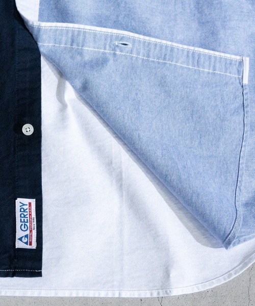 GERRY（ジェリー）の「【ag】〔GERRY/ジェリー〕オックス胸刺繍/総柄半袖ルーズシャツ/ビッグシャツ（シャツ/ブラウス・メンズ・ホワイト系その他/ネイビー/サックスブルー/マルチ/ブルー系その他/ホワイト・X-LARGE/MEDIUM/LARGE）」の20枚目の写真