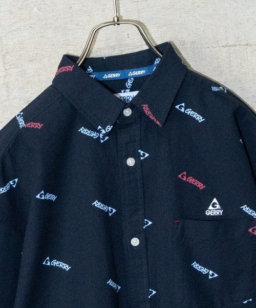 GERRY（ジェリー）の「【ag】〔GERRY/ジェリー〕オックス胸刺繍/総柄半袖ルーズシャツ/ビッグシャツ（シャツ/ブラウス・メンズ・ホワイト系その他/ネイビー/サックスブルー/マルチ/ブルー系その他/ホワイト・X-LARGE/MEDIUM/LARGE）」の8枚目の写真