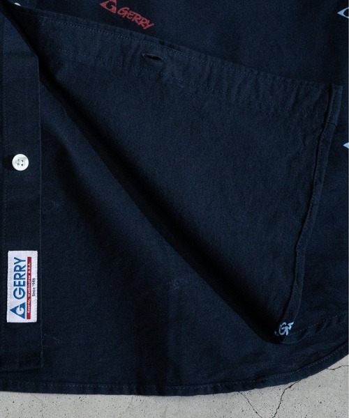 GERRY（ジェリー）の「【ag】〔GERRY/ジェリー〕オックス胸刺繍/総柄半袖ルーズシャツ/ビッグシャツ（シャツ/ブラウス・メンズ・ホワイト系その他/ネイビー/サックスブルー/マルチ/ブルー系その他/ホワイト・X-LARGE/MEDIUM/LARGE）」の12枚目の写真