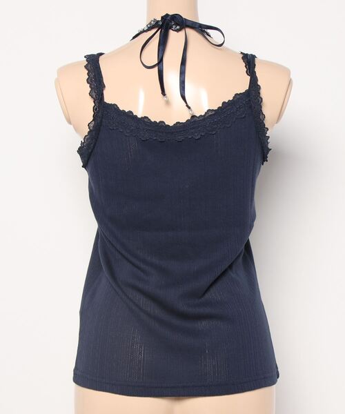 axes femme（アクシーズファム）の「クロスストラップキャミソール（キャミソール・レディース・ネイビー/ピンク/グリーン/キナリ・FREE）」の5枚目の写真