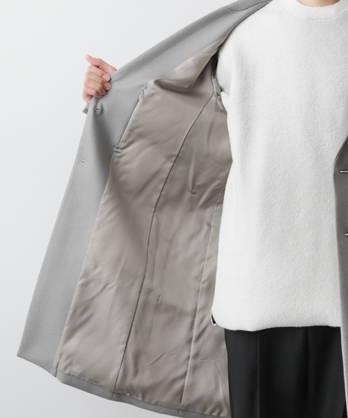 ATTACHMENT（アタッチメント）の「ダブルメルトン シングルブレステッドコート / WO DOUBLE MELTON TAILORED SINGLE BREASTED COAT（チェスターコート・メンズ・グレー系その他/ブラック・1/2/3）」の15枚目の写真