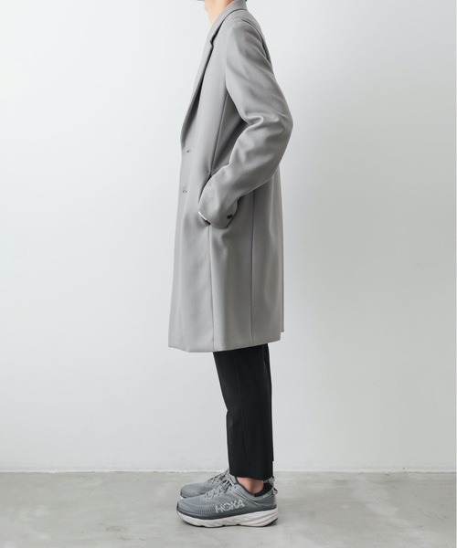 ATTACHMENT（アタッチメント）の「ダブルメルトン シングルブレステッドコート / WO DOUBLE MELTON TAILORED SINGLE BREASTED COAT（チェスターコート・メンズ・グレー系その他/ブラック・1/2/3）」の13枚目の写真