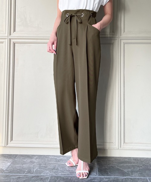 junoah(ジュノア)の「ハイウエストデザインセンタープレスパンツ(その他パンツ・レディース・ブラック/ベージュ/モカ・MEDIUM/LARGE/X-LARGE)」の7枚目の写真