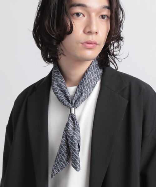 HARE(ハレ)の「モノグラムスカーフ(HARE)(バンダナ/スカーフ・メンズ・ブラック/グレー・FREE)」の12枚目の写真