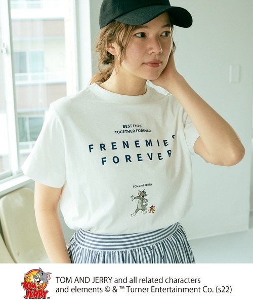 Tom&Jerry(トムアンドジェリー)の「【WEB限定】TOM and JERRY/トムとジェリー Tシャツ(Tシャツ/カットソー・レディース・ホワイト系1/ホワイト系2・FREE)」の2枚目の写真
