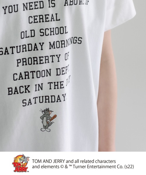 Tom&Jerry(トムアンドジェリー)の「【WEB限定】TOM and JERRY/トムとジェリー Tシャツ(Tシャツ/カットソー・レディース・ホワイト系1/ホワイト系2・FREE)」の11枚目の写真