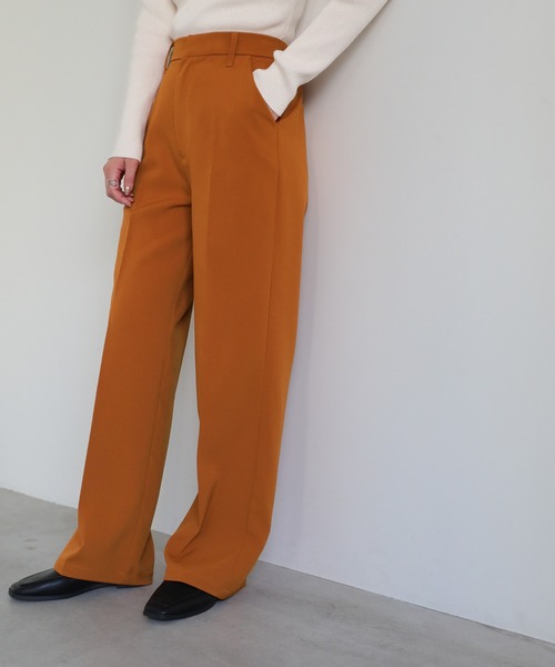 select MOCA(セレクトモカ)の「センタープレスストレートパンツ(スラックス・レディース・ブラック/アイボリー/テラコッタ・SMALL/MEDIUM)」の11枚目の写真