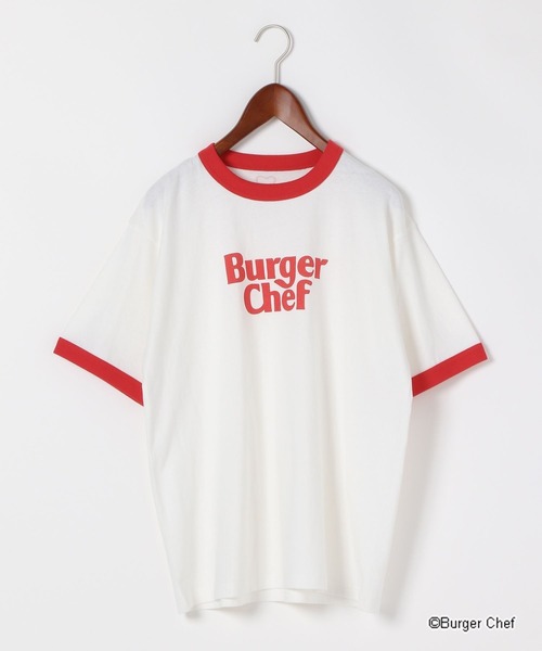 niko and...(ニコアンド)の「【BURGER CHEF(バーガーシェフ)コラボ別注リンガーTシャツ(Tシャツ/カットソー・レディース・オフホワイト・FREE)」の1枚目の写真