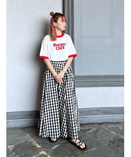 niko and...(ニコアンド)の「【BURGER CHEF(バーガーシェフ)コラボ別注リンガーTシャツ(Tシャツ/カットソー・レディース・オフホワイト・FREE)」の13枚目の写真
