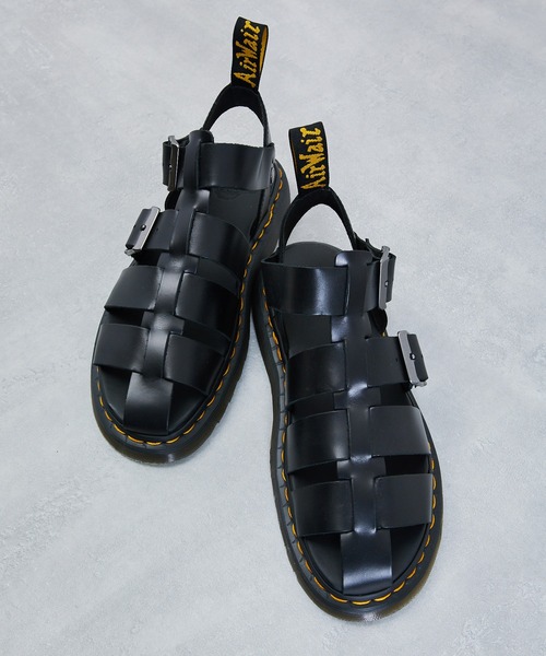 And A（アンドエー）の「Dr.Martens ドクターマーチン / Garin ガリン フィッシャーマン レザーストラップグルカサンダル / 30766001（サンダル・レディース・ブラック・24cm/23cm）」の2枚目の写真