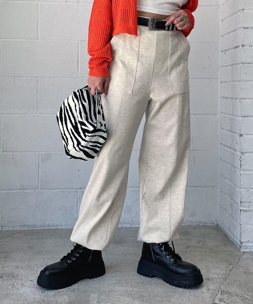 PAGEBOY（ページボーイ）の「スエットワークパンツ（スウェットパンツ・レディース・ブラック/グレー/オフホワイト・FREE）」の3枚目の写真