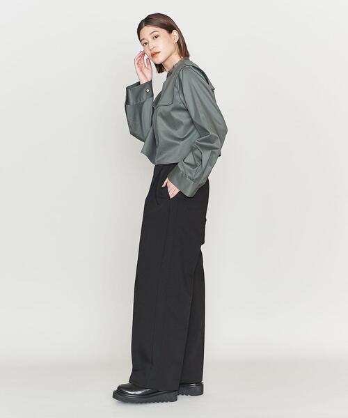アストラット ASTRAET PE/W ギャバ クロップドパンツ ウール混 0 アストラット ASTRAET PE/W ギャバ クロップドパンツ ウール混 0