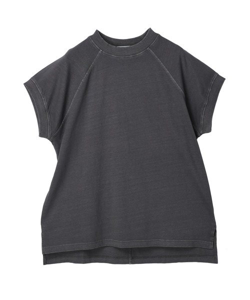 Green Parks(グリーンパークス)の「ピグメントフレンチスリーブプルオーバー(Tシャツ/カットソー・レディース・ピンク/ダークグレー/ブルー・FREE)」の1枚目の写真