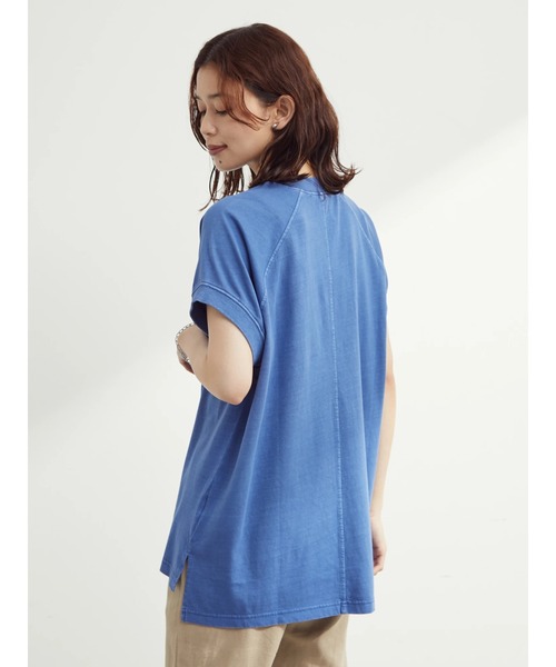 Green Parks(グリーンパークス)の「ピグメントフレンチスリーブプルオーバー(Tシャツ/カットソー・レディース・ピンク/ダークグレー/ブルー・FREE)」の10枚目の写真